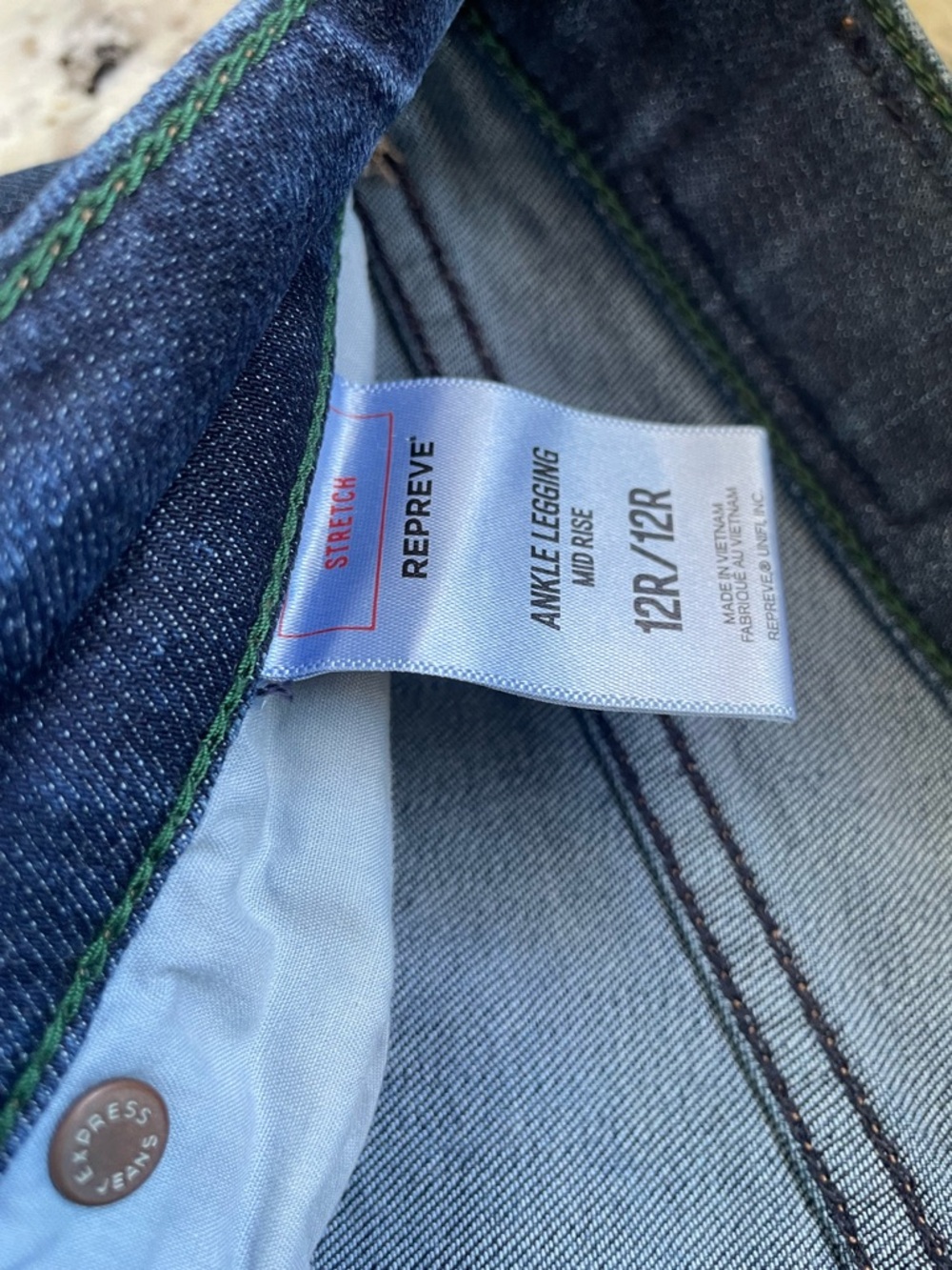 Express Women’s Dark Blue Skinny Ankle Jeans